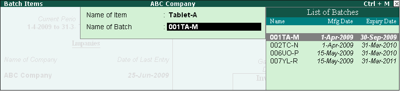 Generate Batch Vouchers Report? @ Tally.ERP9