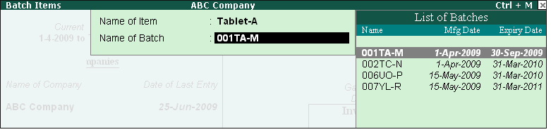 Generate Batch Vouchers Report? @ Tally.ERP9