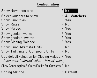 Generate Batch Vouchers Report? @ Tally.ERP9