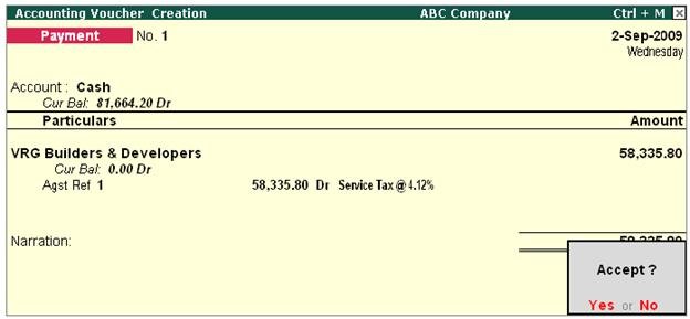 Works Contract Transactions in Tally.ERP 9 to Calculate TDS