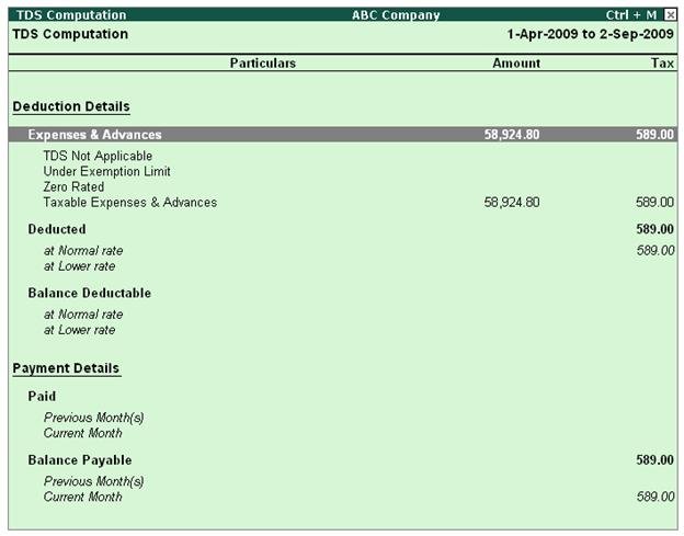 Works Contract Transactions in Tally.ERP 9 to Calculate TDS