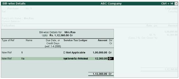 Service Tax on total Transaction Amount including TDS in Tally.ERP 9