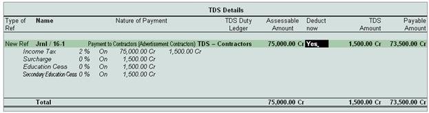 Reverse Excess TDS Deducted in Tally.ERP 9?