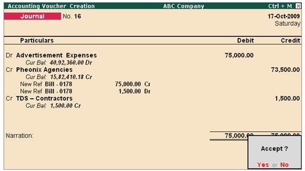Reverse Excess TDS Deducted in Tally.ERP 9?