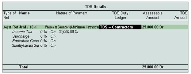 Reverse Excess TDS Deducted in Tally.ERP 9?