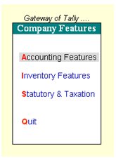 F1 : Accounting Features in Tally.ERP9