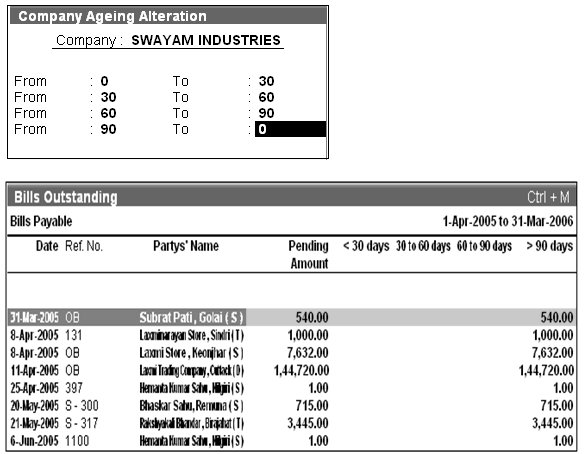 Ageing Report @ Tally.ERP9