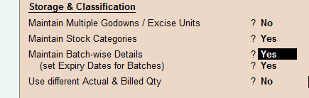 Batchwise Details in Tally.ERP9