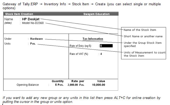 Advanced Inventory in Tally.ERP9