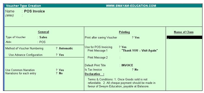 Point of Sale (POS) @ Tally.ERP 9