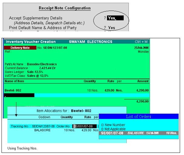 Delivery Note (Alt + F8 ) in Tally.ERP9