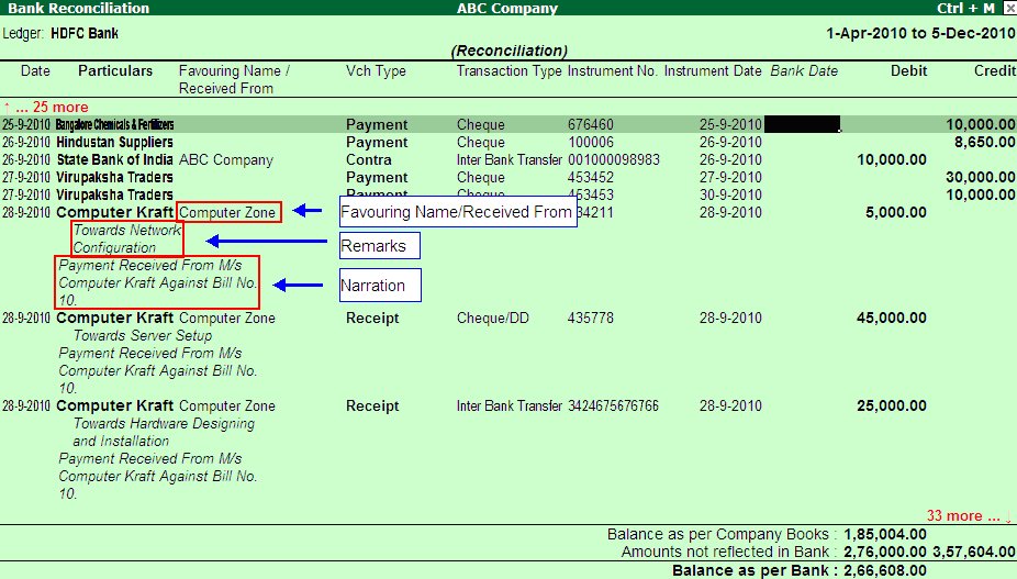 Configuring Bank Reconciliation in Tally.ERP9