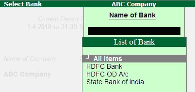 Bank Reconciliation @ Tally.ERP9